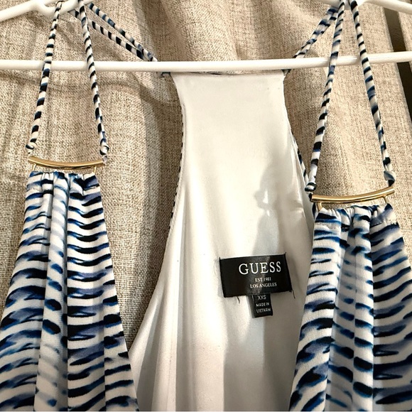 Guess Blue and White Patterned Maxi Dress - Picture 4 of 6